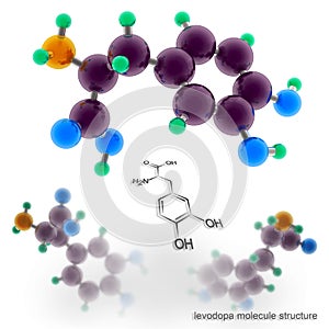 Levodopa molecule structure