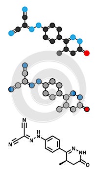 Levosimendan heart failure drug molecule