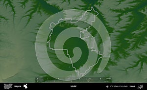 Levski outlined, Bulgaria. Physical