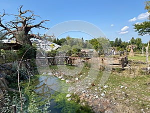 Lewa Savanna landscape - Landschaft von der Lewa Savanne or La savana Lewa - The Zoo ZÃ¼rich Zuerich or Zurich, Switzerland