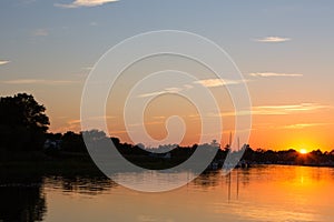 Lewes Rehoboth canal at sunset