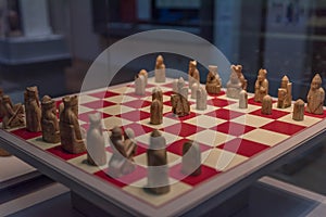 Lewis chessmen on display