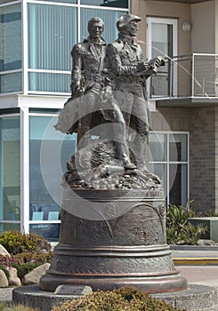 Lewis Merriweather and William Clark statue Oregon coast photo