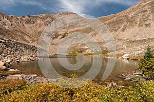 Lewis Peak is 12,654 Feet high with 11,300 Foot Ruby Jewel Lake.