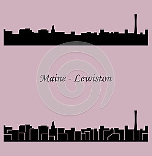 Lewiston, Maine city silhouette