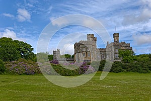 Lews Castle at Stornoway in the Hebrides with its Gothic Victorian architecture photo
