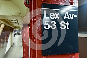 Lex Av - 53 Street Subway Station - NYC