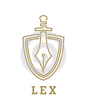 Lex emblem. Vector illustration. photo