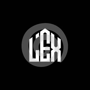 LEX letter logo design on BLACK background. LEX creative initials letter logo concept. LEX letter design.LEX letter logo design on