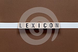 Lexicon word concept on cubes