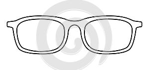 Lexington frame glasses fashion accessory illustration. Sunglass front view for Men, women, unisex silhouette style