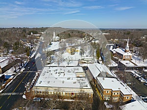 Lexington historic town center, MA, USA