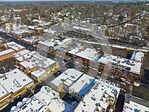 Lexington historic town center, MA, USA