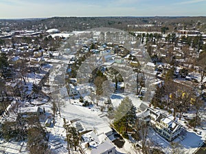 Lexington historic town center, MA, USA