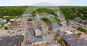 Lexington town aerial view, Massachusetts, USA