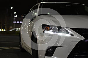 Lexus CT hybrid at night