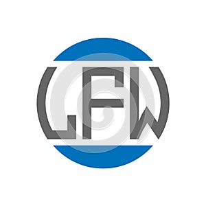 LFW letter logo design on white background. LFW creative initials circle logo concept. LFW letter design
