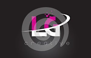 LG L G Creative Letters Design With White Pink Colors photo