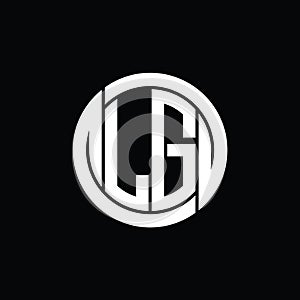 LG Logo monogram shield inside circle shape vector images design template