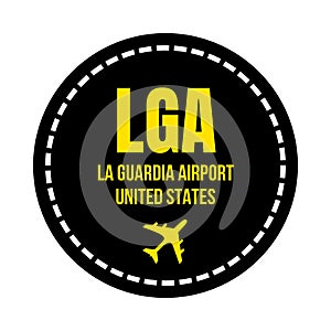 LGA New York La Guardia airport symbol icon