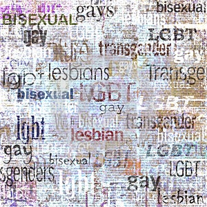 LGBT concept. Conceptual lesbian, gay, bisexual, and transgender poster design