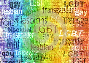 LGBT concept. Conceptual lesbian, gay, bisexual, and transgender poster design