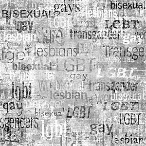 LGBT concept. Conceptual lesbian, gay, bisexual, and transgender poster design photo