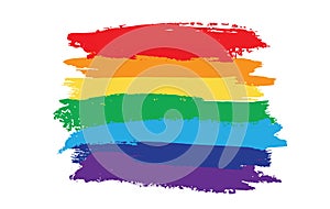 LGBT concept. Flag Pride Rainbow Lgbt Lesbian. Vector hand drawn