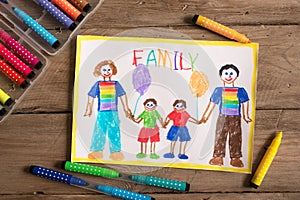 LGBT family drawing