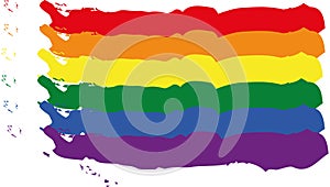 Vector image of the LGBT flag photo