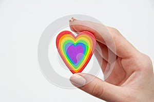 LGBT heart, hand