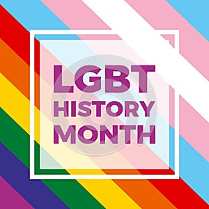 LGBT History Month frame vector illustration