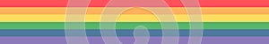 LGBT pride flag horizontal wide banner background. Rainbow pride flag include of Lesbian, gay, bisexual, and transgender