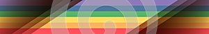 LGBT pride flag horizontal wide banner background. Rainbow pride flag include of Lesbian, gay, bisexual, and transgender