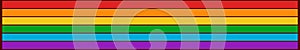 LGBT pride flag horizontal wide banner background. Rainbow pride flag include of Lesbian, gay, bisexual, and transgender