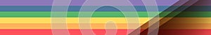 LGBT pride flag horizontal wide banner background. Rainbow pride flag include of Lesbian, gay, bisexual, and transgender