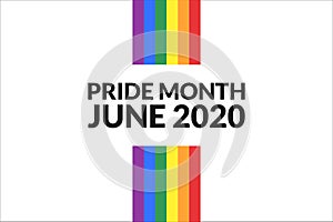 LGBT Pride Month. Holiday concept. Template for background, banner, card, poster with text inscription. Vector EPS10