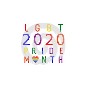 LGBT Pride Month. Holiday concept. Template for background, banner, card, poster with text inscription. Vector illustration