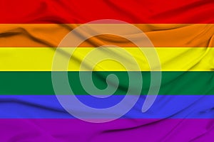 LGBT rainbow flag, Pride flag, Freedom flag - the international symbol of the lesbian, gay, bisexual and transgender community,