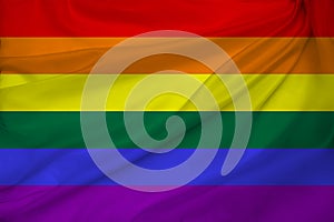 LGBT rainbow flag, Pride flag, Freedom flag - the international symbol of the lesbian, gay, bisexual and transgender community,