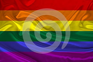 LGBT rainbow flag, Pride flag, Freedom flag - the international symbol of the lesbian, gay, bisexual and transgender community,