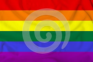 LGBT rainbow flag, Pride flag, Freedom flag - an international symbol of the lesbian, gay, bisexual and transgender community on