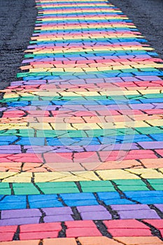 LGBT rainbow path