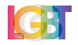 LGBT rainbow typography banner