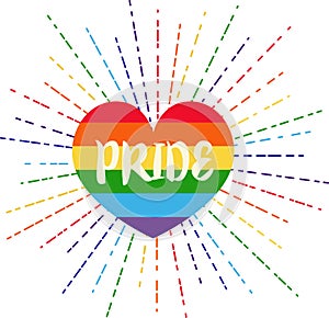 LGBT rights symbol. Gay parade slogan