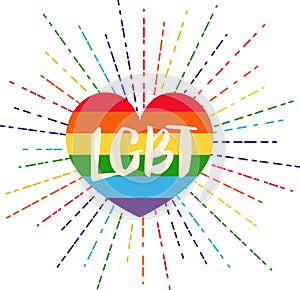 LGBT rights symbol. Gay parade slogan