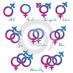LGBT Symbols Gay Lesbian Hetero Love photo