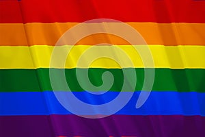 LGBT wave rainbow flag for symbol of pride month social movement rainbow flag