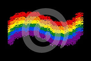 lgbtiq flag paintbrush effect for pride month