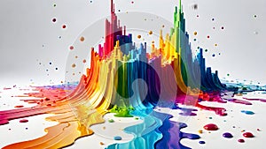 Lgbtiq Rainbow Voxel Texture Splash In A Spectrum Of Vibrant Hues photo